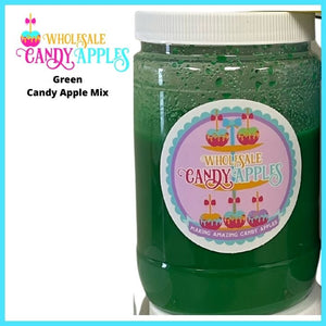 "JUST MIX"-Green Plain Candy Apple- $15.00 each