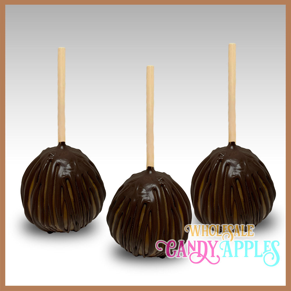 Mini Caramel Apples with Chocolate Drizzle