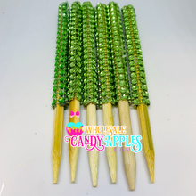 Lime Green Candy Apple Bling Sticks- 12 Sticks