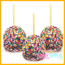 a couple of cake pops covered in sprinkles