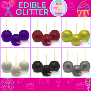 edible glitter cake pops are available in a variety of colors