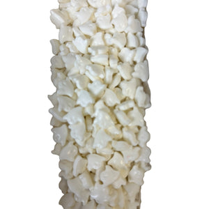 a pile of white rocks on a white background