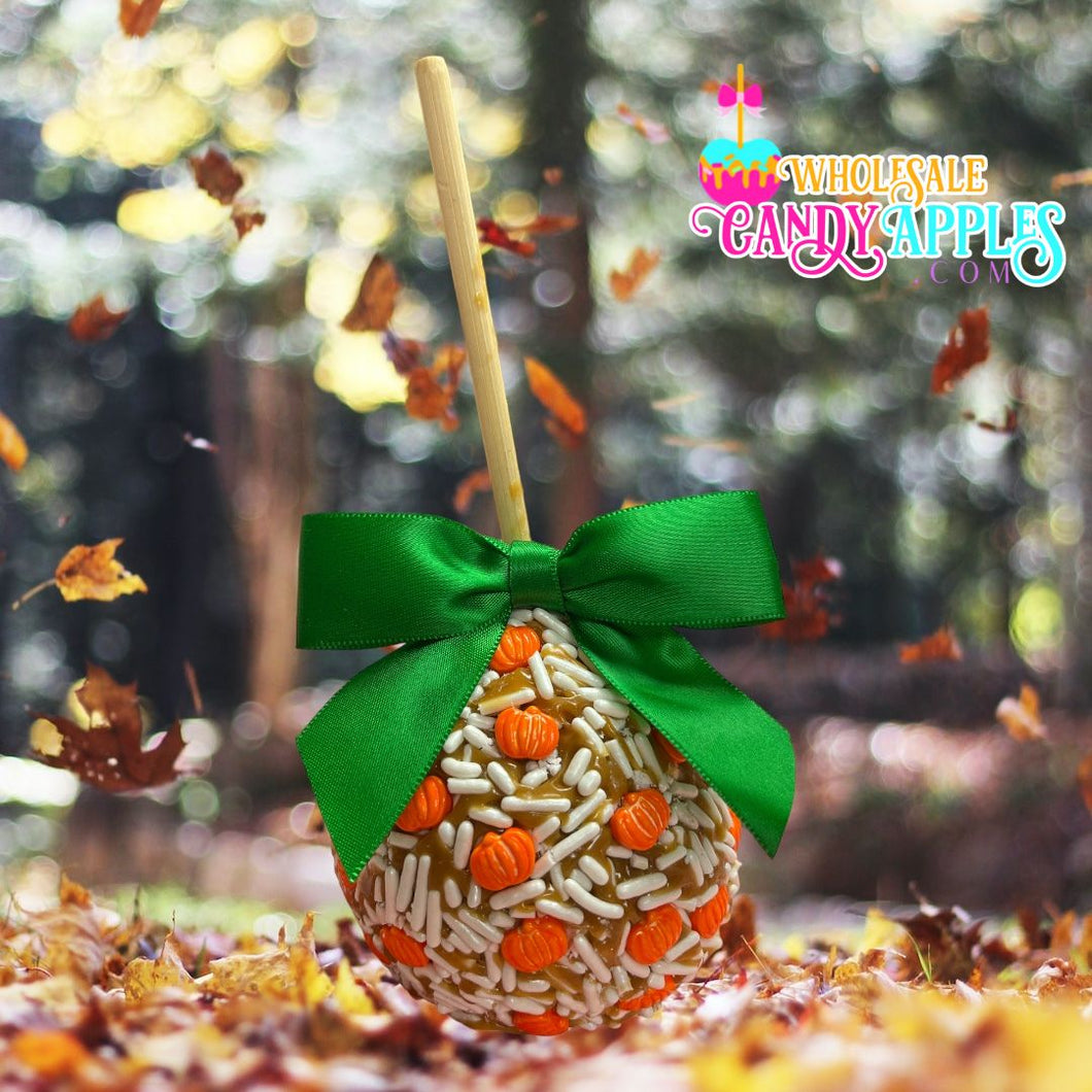 Fall Pumpkin Sprinkle Caramel Apples- 3 ct.