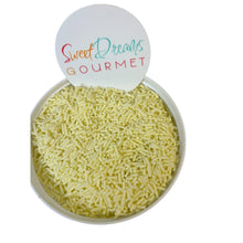 a bowl of rice with a sign that says sweet treats gourmet