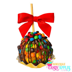 Large Gourmet Milk Chocolate Caramel Apple with Mini M&M's