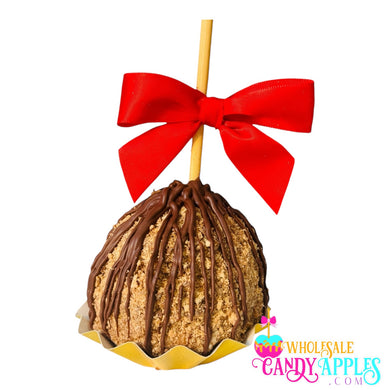 Large Gourmet Milk Chocolate Caramel Apple with Kit Kat