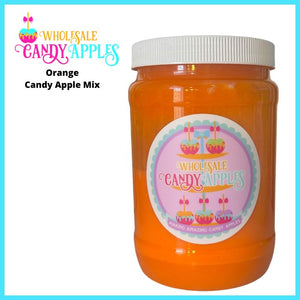 "JUST MIX"-Orange Plain Candy Apple- $15.00 each