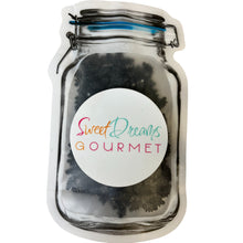 a jar with a label that says sweet dreams gourmet