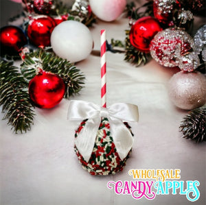 Holiday Sprinkle Hard Candy Apples- 6 ct.