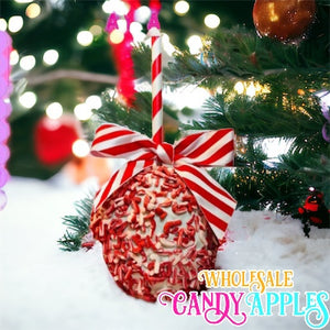 Holiday Candy Cane Chocolate Apples- 6 ct.