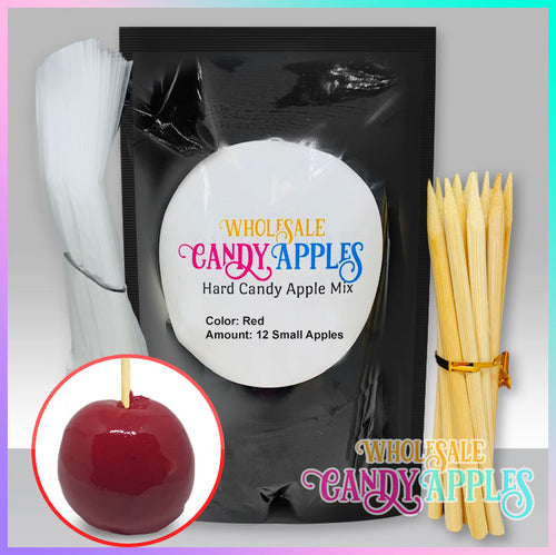 DIY Apple Kit-Red Plain Candy Apple- $20.00 each