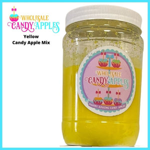 "JUST MIX"-Yellow Plain Candy Apple- $15.00 each