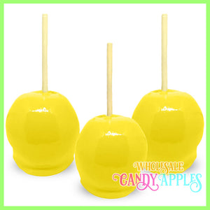 "JUST MIX"-Yellow Plain Candy Apple- $15.00 each