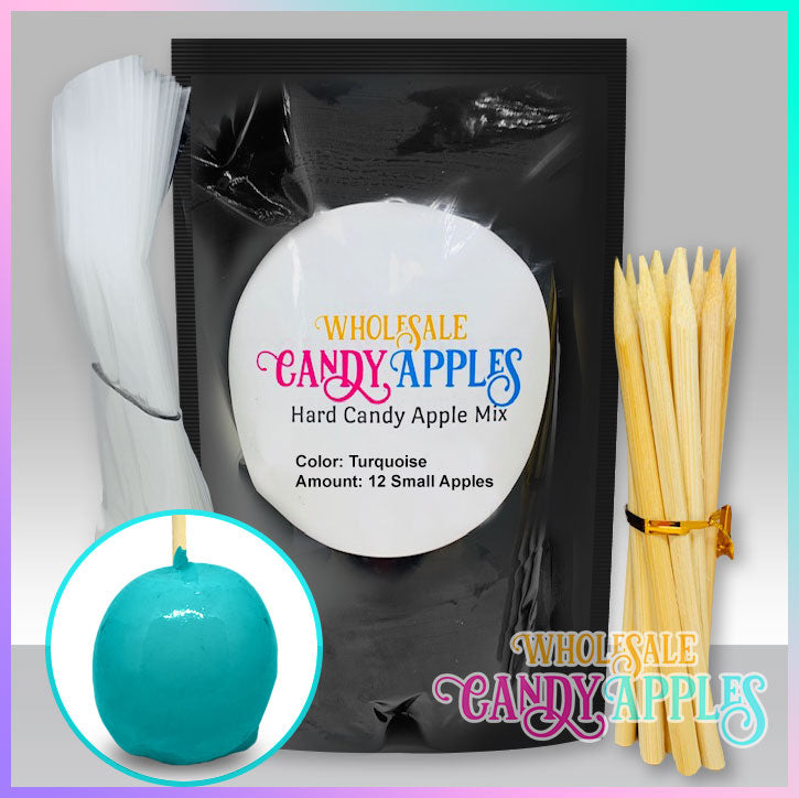 DIY Apple Kit-Turquoise Plain Candy Apple- $20.00 each