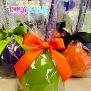 Halloween Colored Candy Apples- 6 ct.