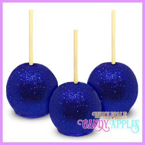 Blue Glitter Candy Apples
