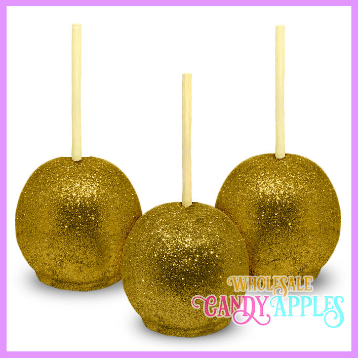 Gold Glitter Candy Apples