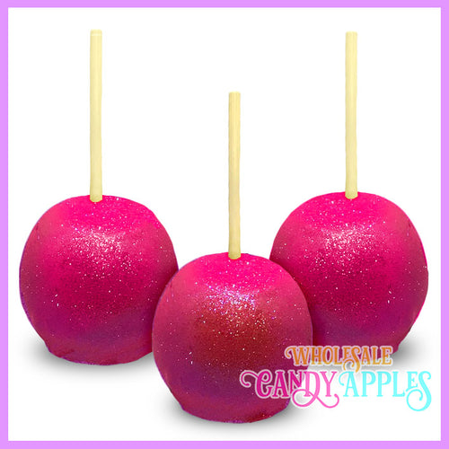Hot Pink Glitter Candy Apples