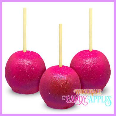 Hot Pink Glitter Candy Apples