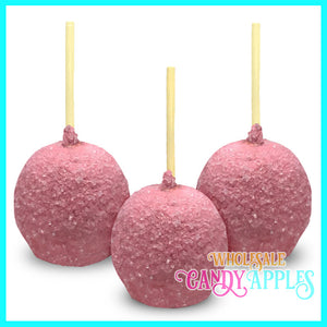Light Pink Sugar Crystal Candy Apples