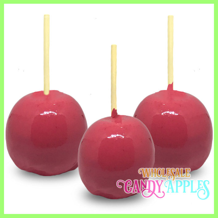 Hot Pink Plain Candy Apples