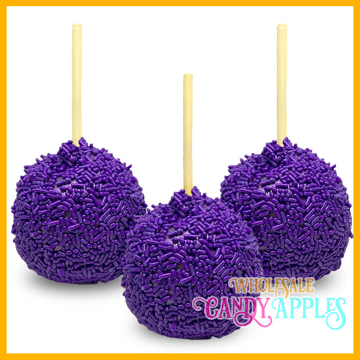 Purple Sprinkle Candy Apple – wholesalecandyapples.com