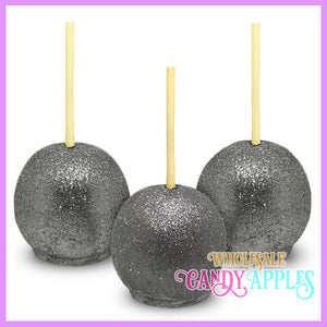 Silver Glitter Candy Apples