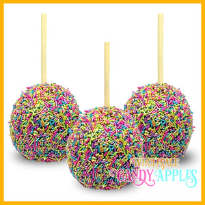 Shimmer Rainbow Sprinkle Candy Apples